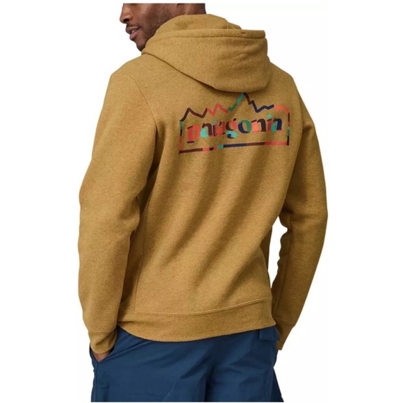 Patagonia Women’s Large Unity Fitz Uprisal Hoodie Pufferfish Gold Yellow NWT - Picture 11 of 14